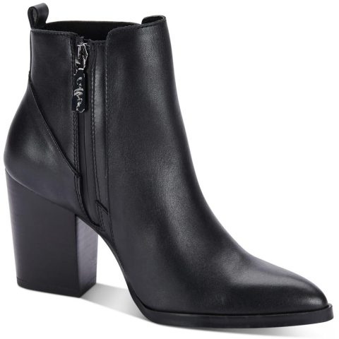 Remi Leather Pointed Toe Ankle Boots