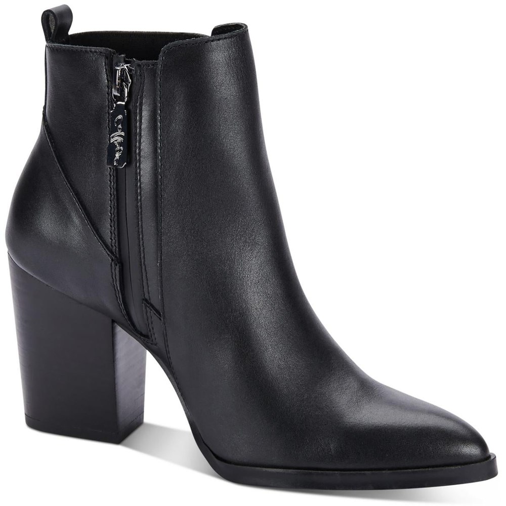 Remi Leather Pointed Toe Ankle Boots