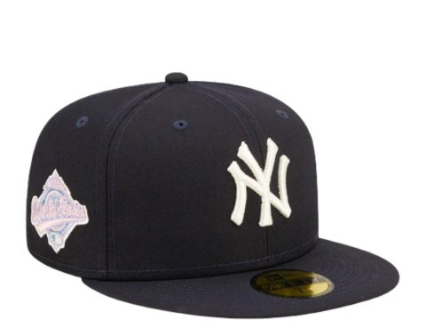 New Era 59Fifty MLB New York Yankees Pop Sweat Navy/Pink Fitted Hat 60243522 7676488843324