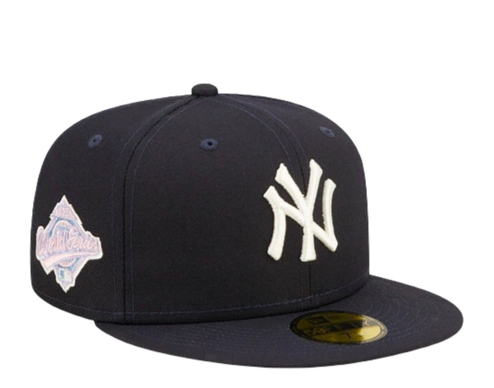 New Era 59Fifty MLB New York Yankees Pop Sweat Navy/Pink Fitted Hat 60243522 7676488843324