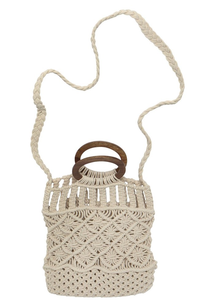 LASCANA Women’s Macrame Convertible Crossbody Bag, Ivory, O/S 7766241607740
