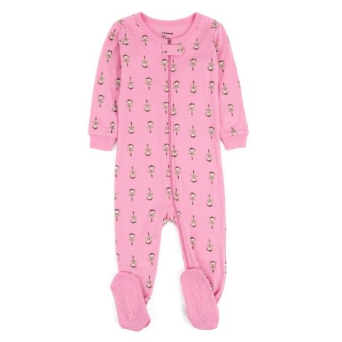 Kids Footed Cotton Pajamas Ballerina