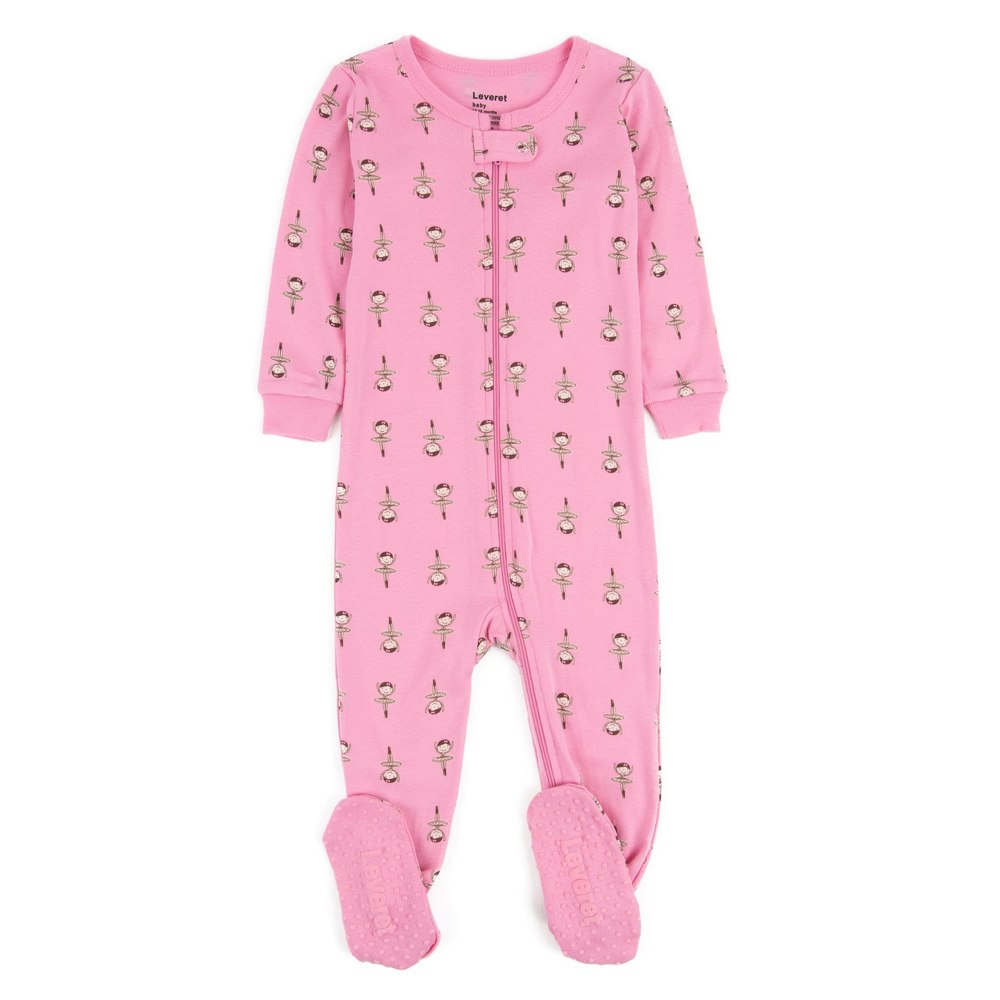 Kids Footed Cotton Pajamas Ballerina