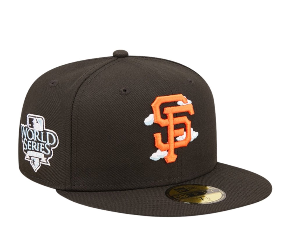 New Era 59Fifty MLB San Francisco Giants Comic Cloud Black Fitted Hat 60243850 7676491956284