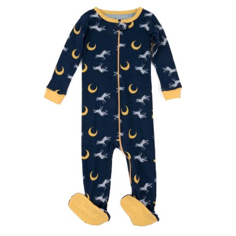 Kids Footed Cotton Pajamas Wolf