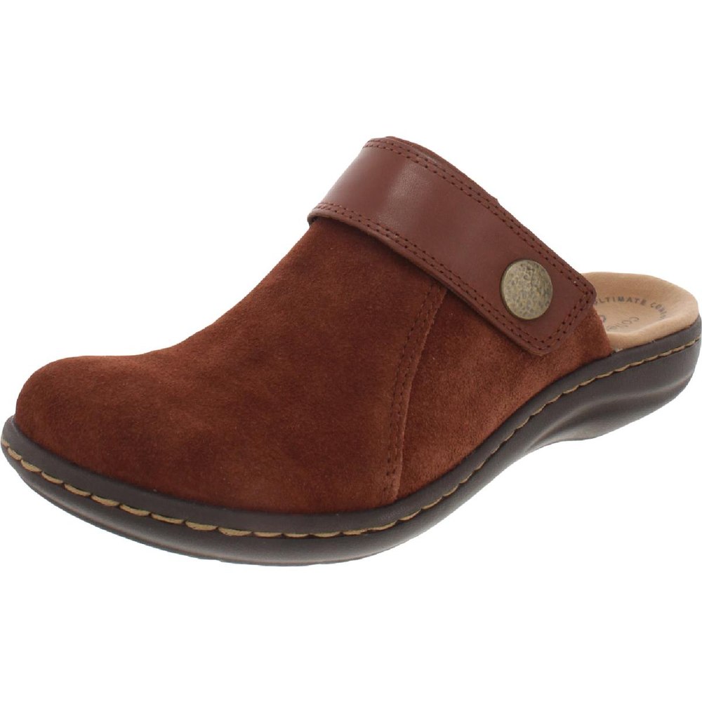 Laurieann Strap Leather Cushioned Slip On Clogs