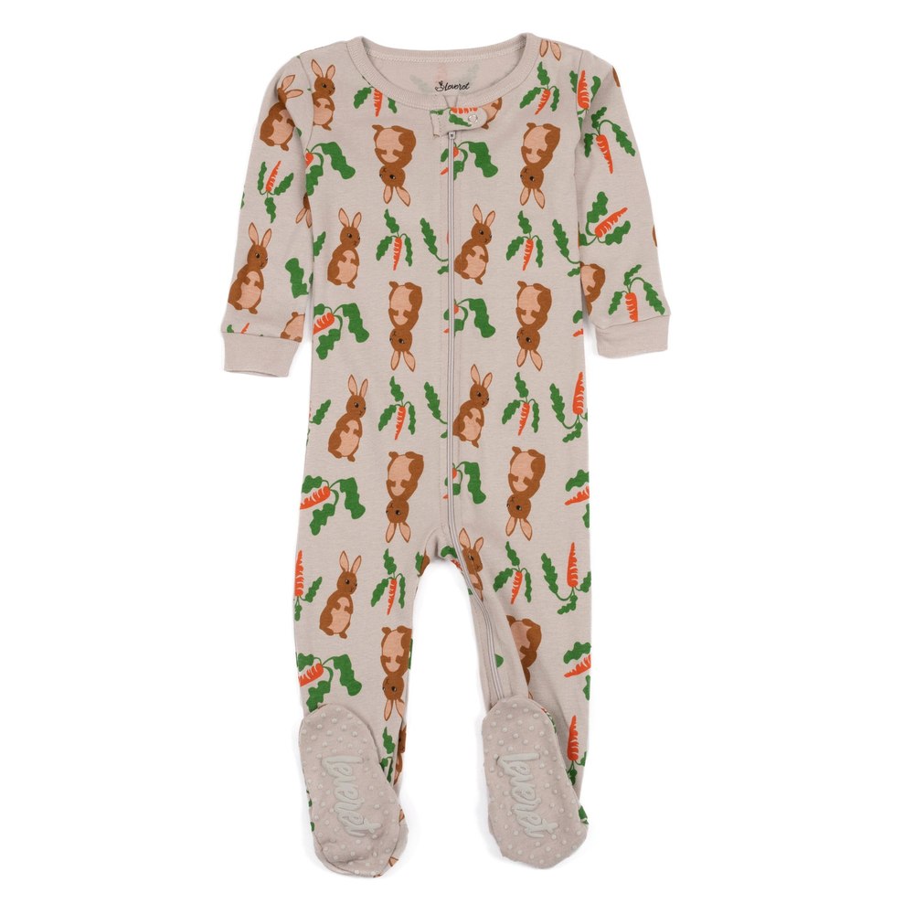 Kids Footed Cotton Pajamas Rabbit