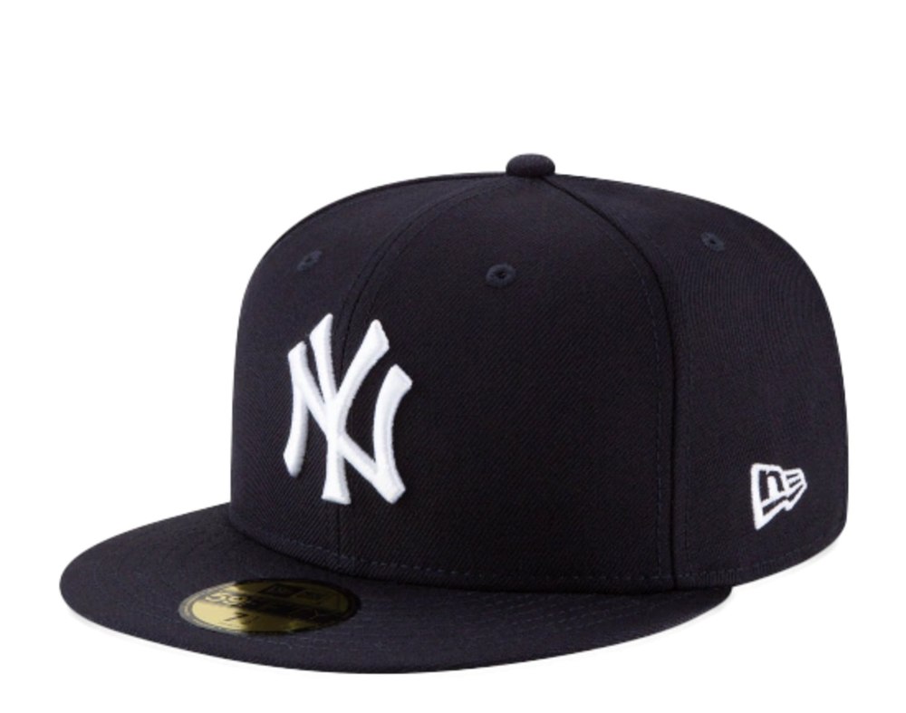 New Era 59Fifty MLB New York Yankees Wool Navy Blue Fitted Hat 11941906 7676492283964