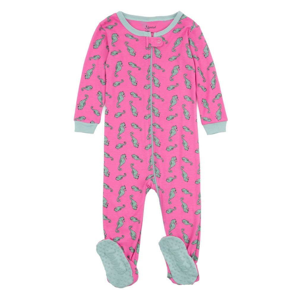 Kids Footed Cotton Pajamas Sea Horse