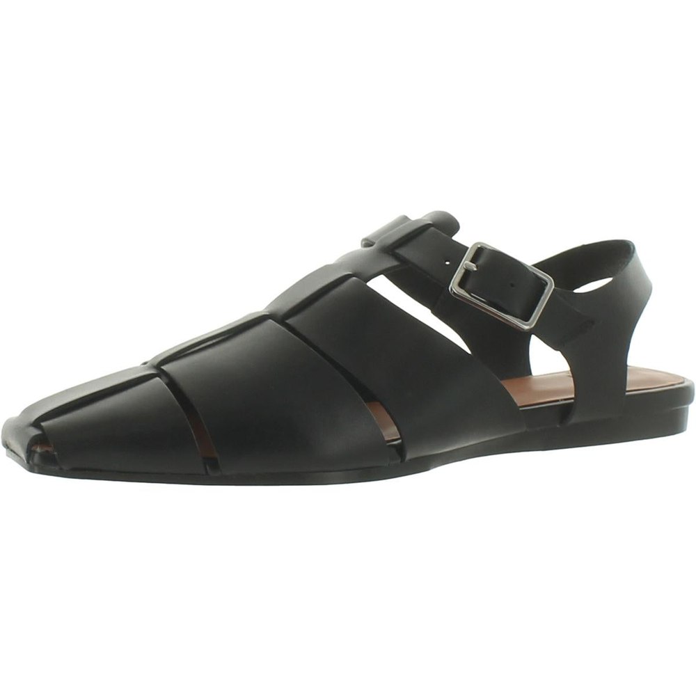 Letta Leather Buckle Mules