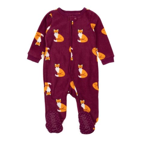 Kids Footed Fleece Pajamas Fox