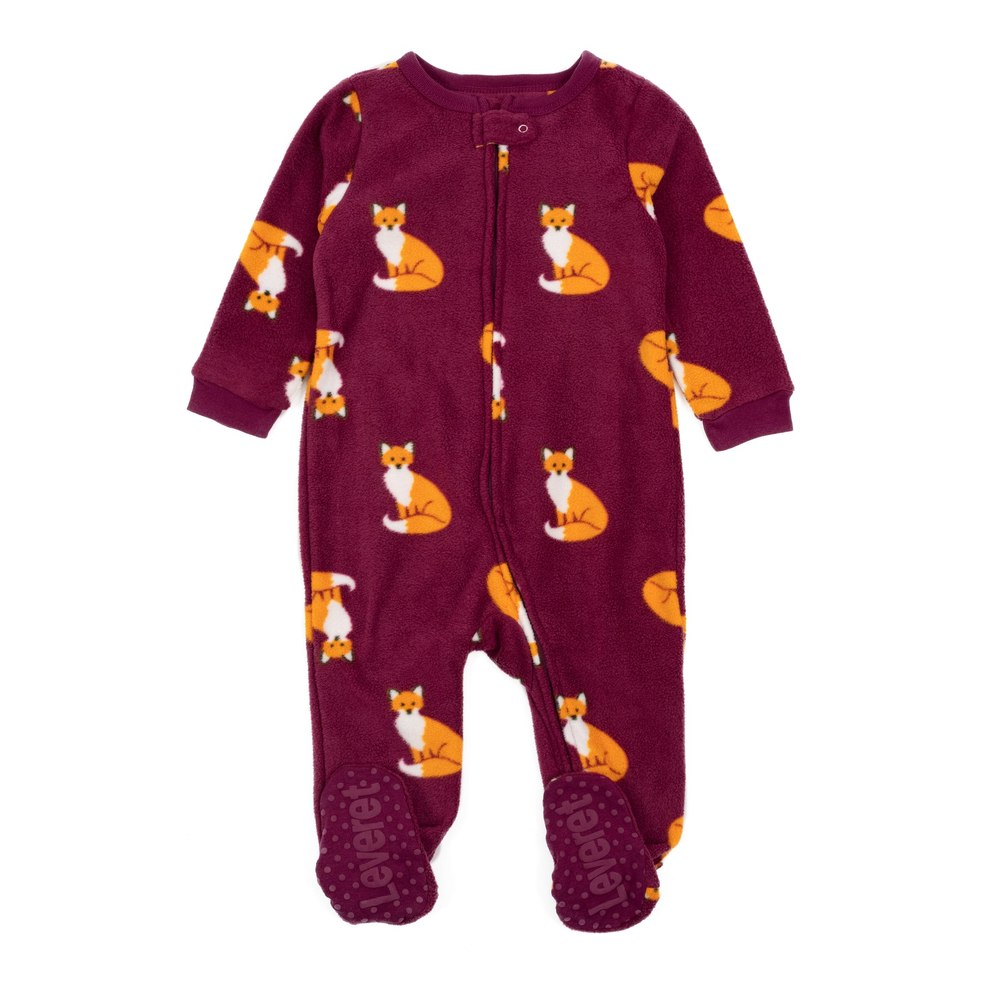 Kids Footed Fleece Pajamas Fox
