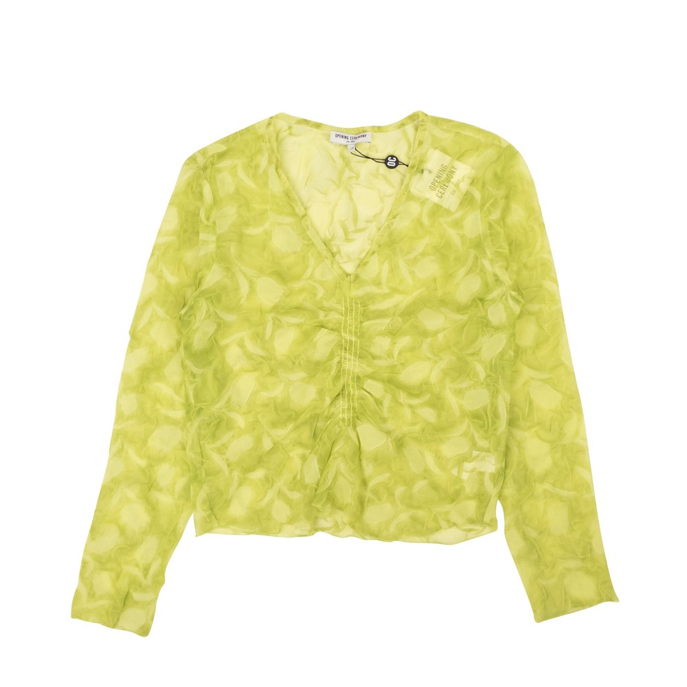 Opening Ceremony Ls Crinkle Top – Yellow