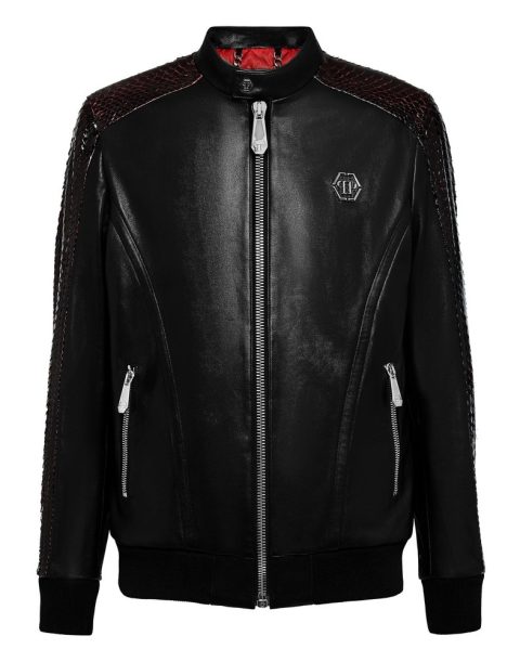 Leather Moto Jacket Luxury 7676505718844