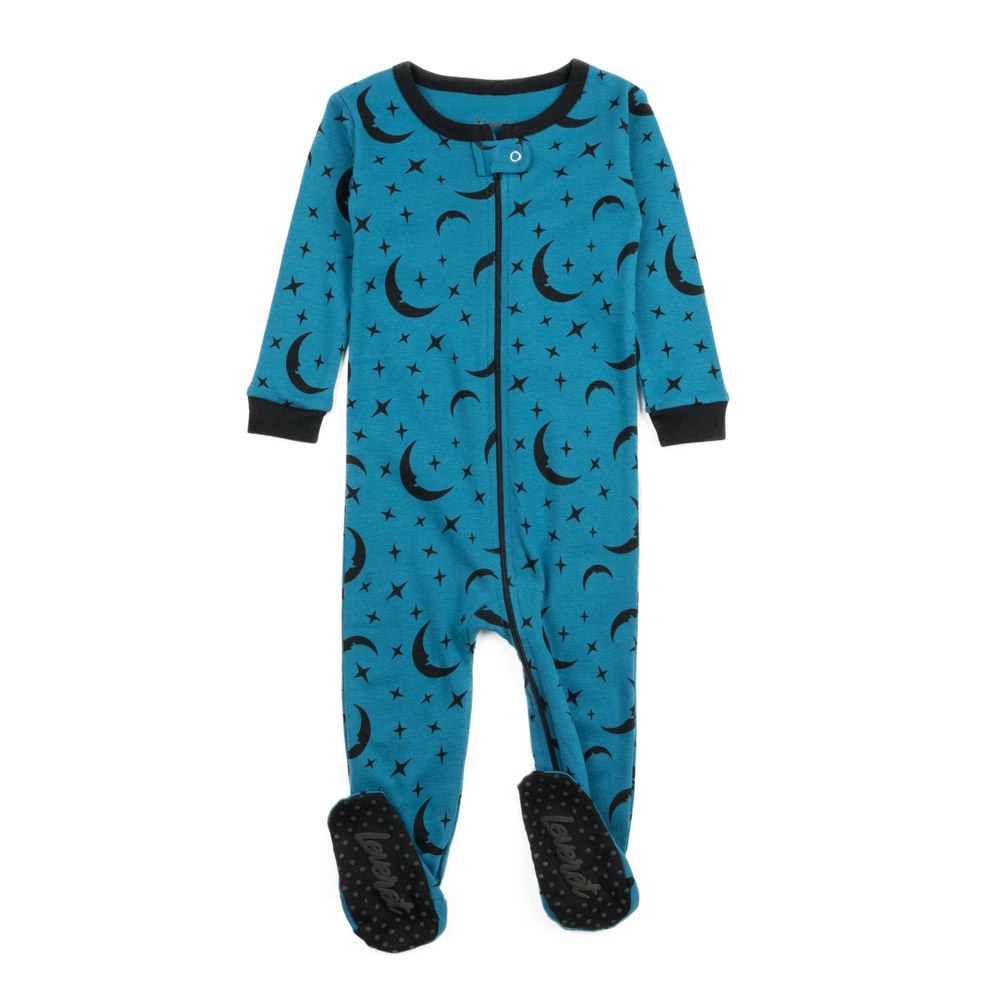 Kids Footed Cotton Pajamas Moon
