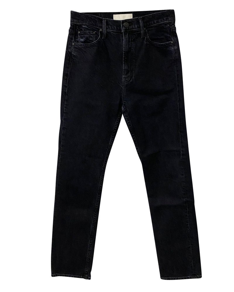 Mother Jeans with Washed-out Detail in Black Cotton 7766480519228