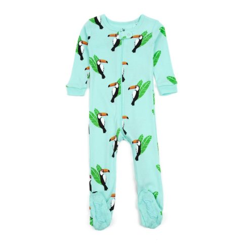 Kids Footed Cotton Pajamas Toucan Bird