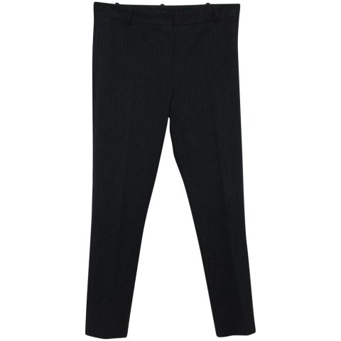Joseph Gab Stretch Pinstripe Trousers in Black Viscose 7766485041212