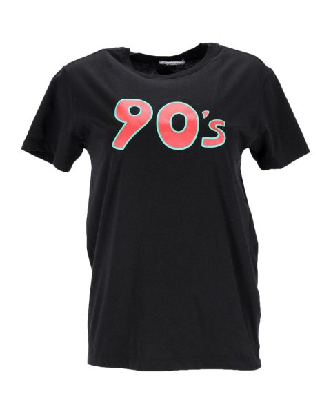 Bella Freud 90’s Print T-Shirt in Black Cotton 7766485827644