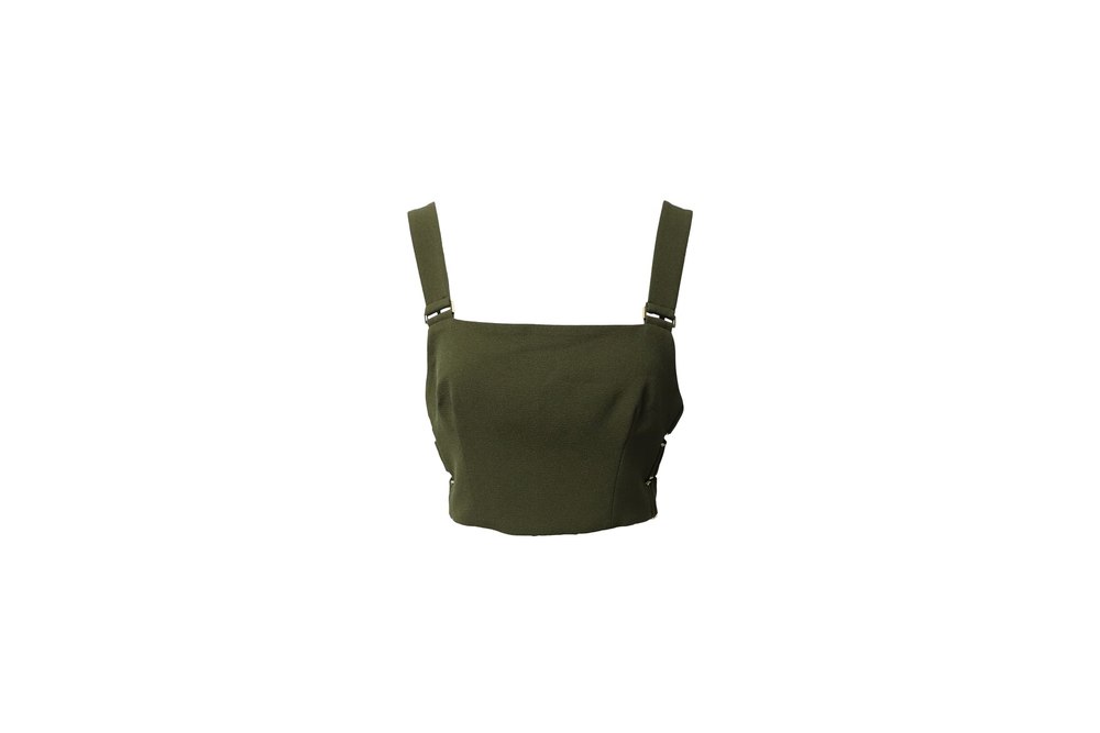 Zimmermann Buckle Tank Bodice In Green Polyester 7766487662652