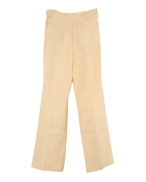 Acne Studios Side Closure Trousers in Yellow Linen 7766482944060