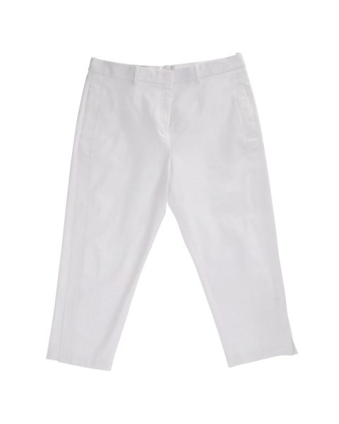 Jil Sander Straight Leg Pants in White Cotton 7766482452540