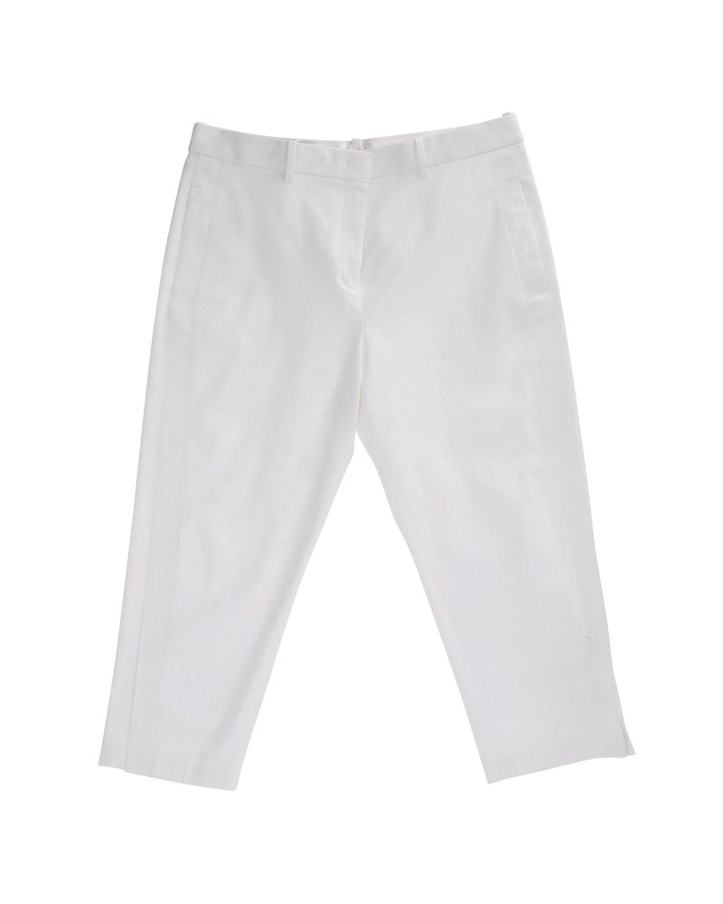 Jil Sander Straight Leg Pants in White Cotton 7766482452540