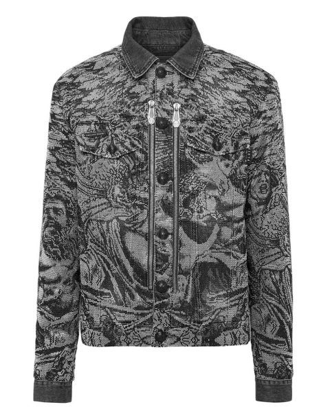 Denim Zip Jacket Tattoo 7676510699580