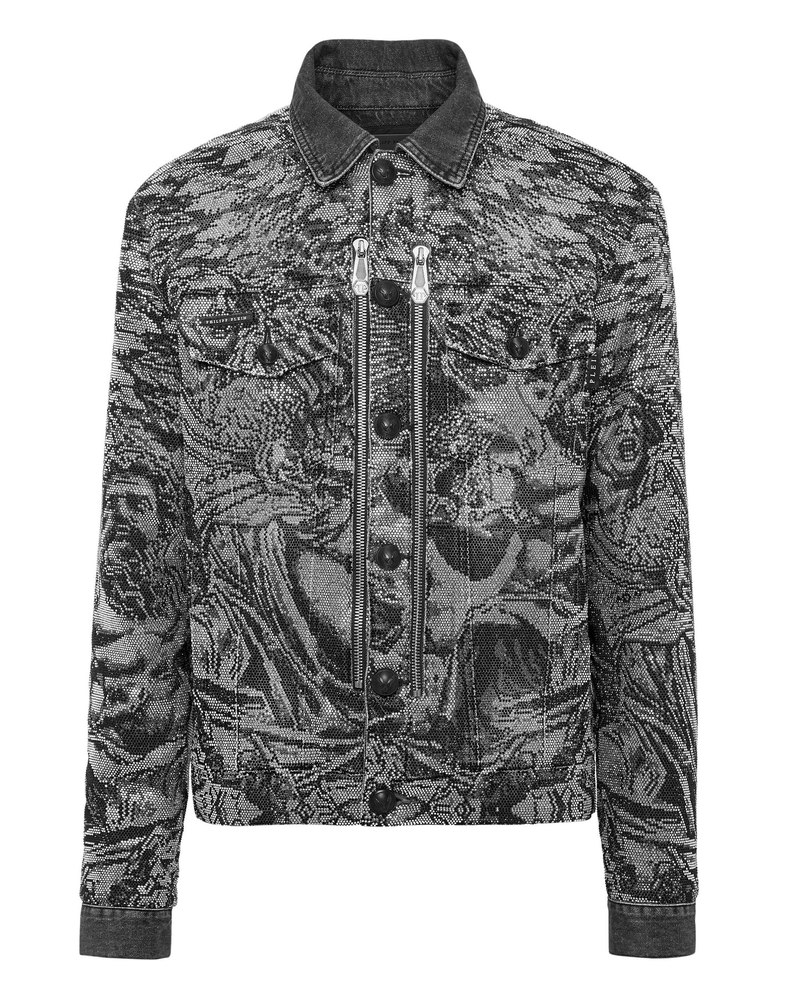 Denim Zip Jacket Tattoo 7676510699580