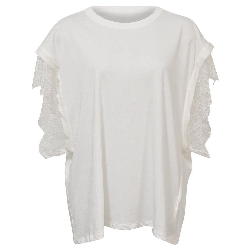 Iro Lace-Trimmed Top in White Jersey 7766484254780
