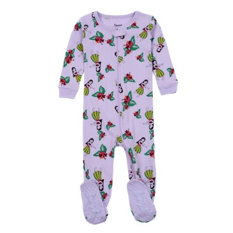 Kids Footed Cotton Pajamas Hula