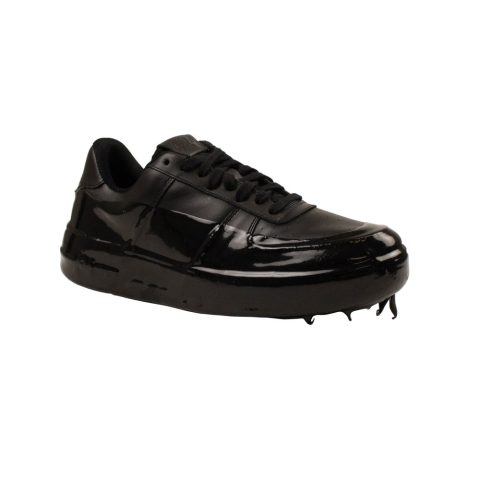 424 On Fairfax Wax Dipped Low Top Sneakers – Black