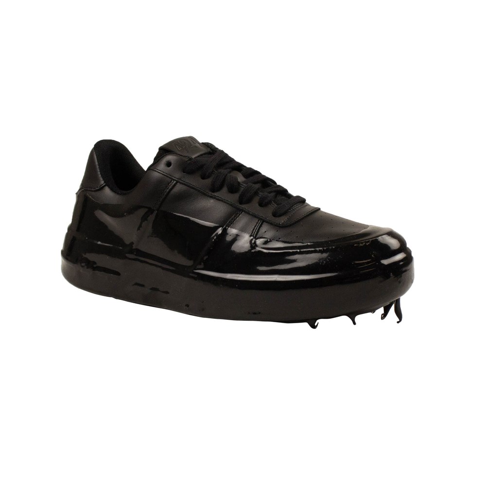 424 On Fairfax Wax Dipped Low Top Sneakers – Black
