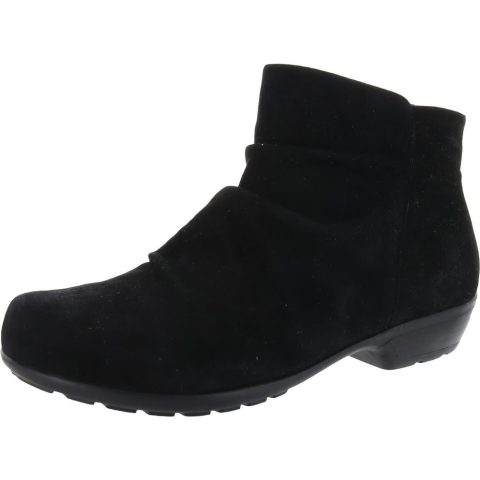 Esme Suede Round Toe Ankle Boots