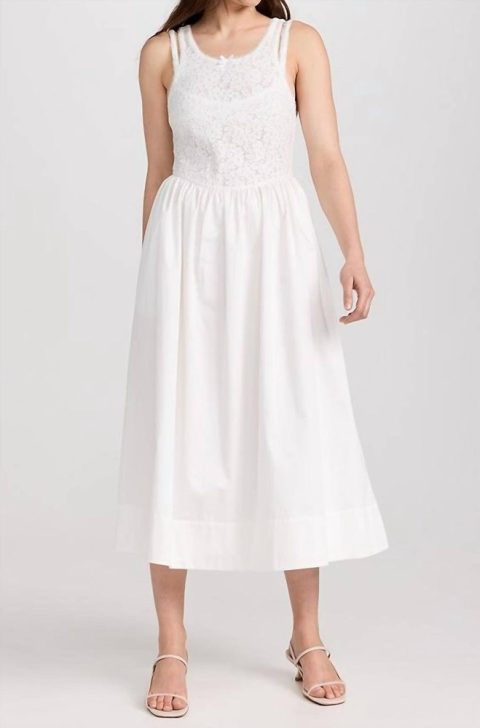Mandy Midi Dress In White