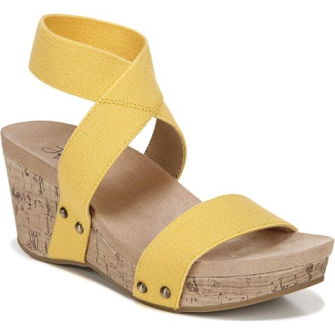 Del Mar Ankle Strap Open Toe Wedge Sandals