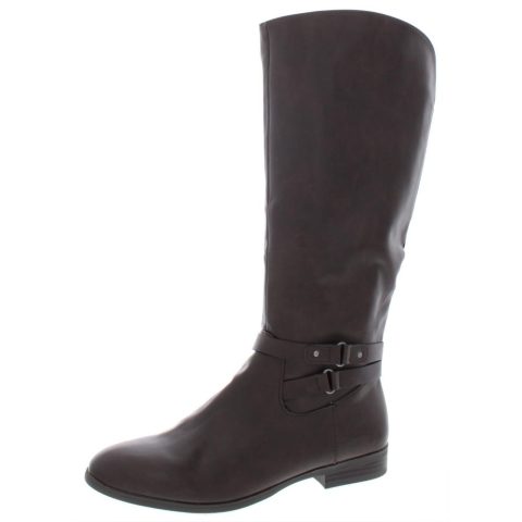 Kindell Faux Leather Wide Calf Knee-High Boots