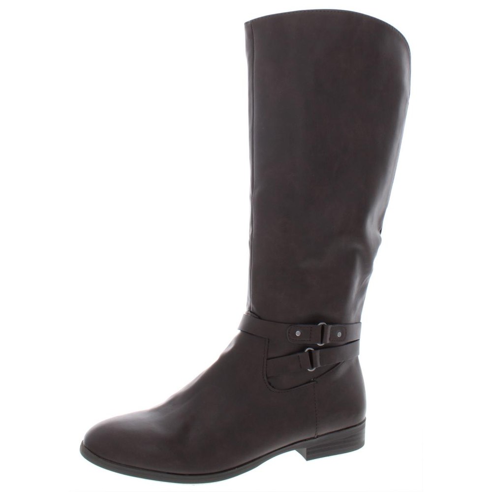 Kindell Faux Leather Wide Calf Knee-High Boots