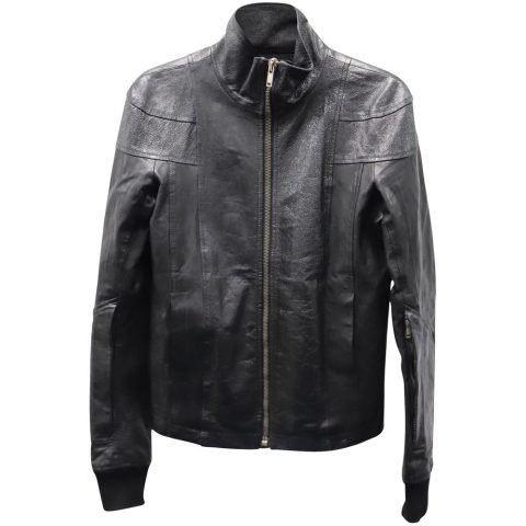 Rick Owens Biker Jacket in Black Leather 7766492708924