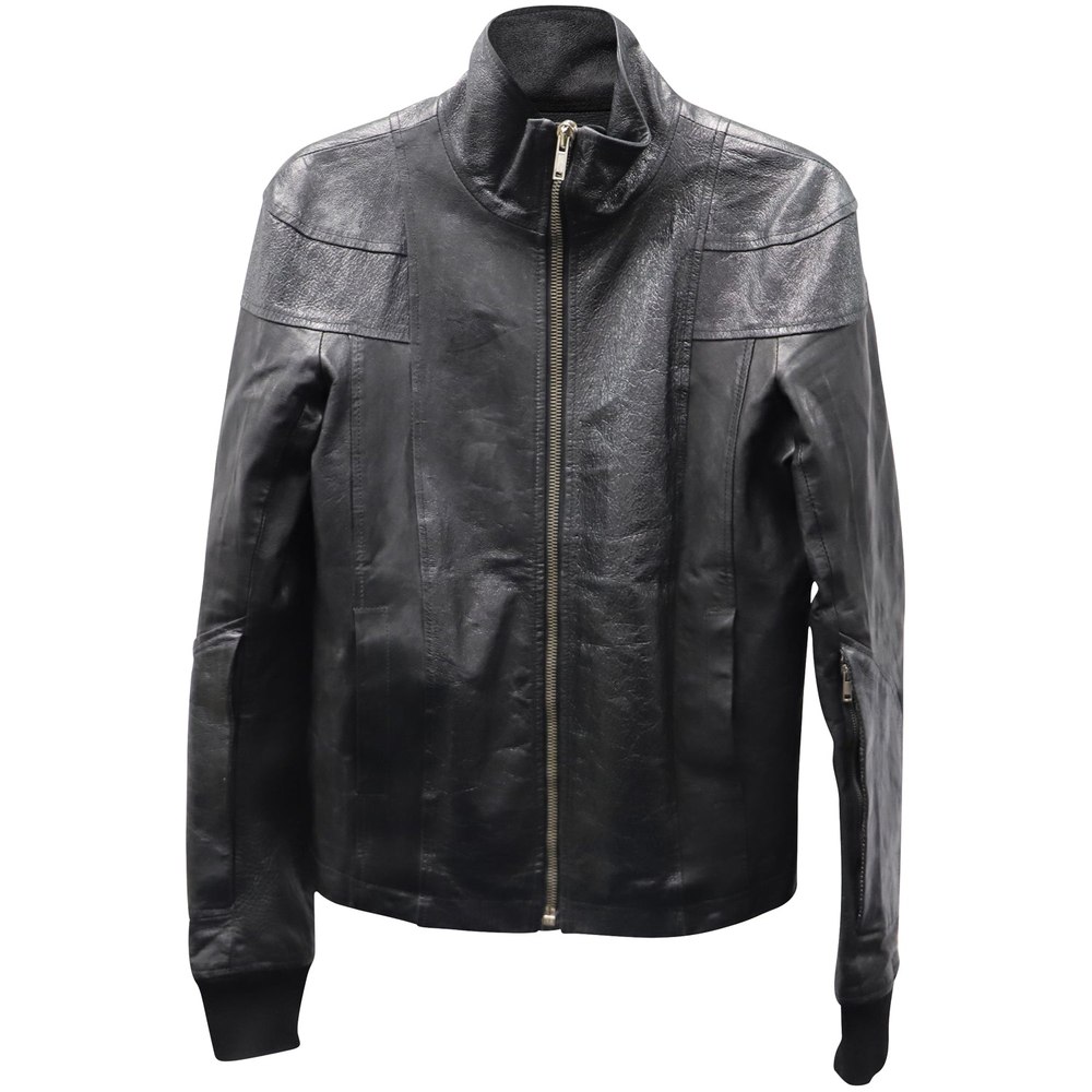 Rick Owens Biker Jacket in Black Leather 7766492708924
