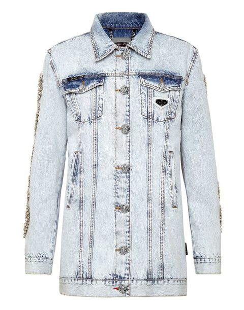 Denim Jacket Crystal Cable 7676511486012
