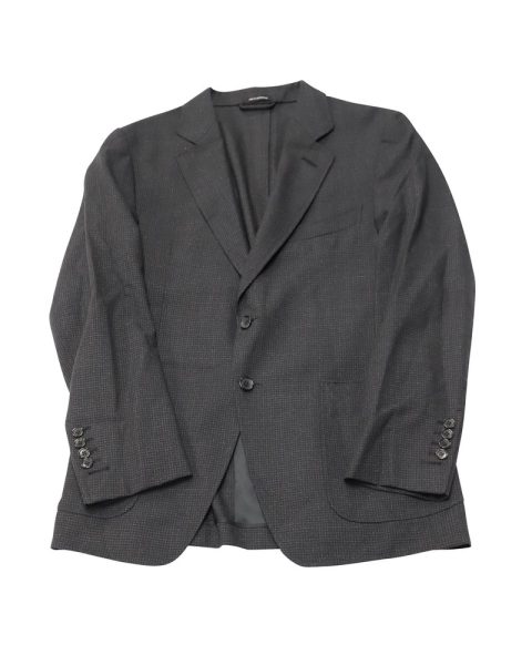 Tom Ford Unstructured Check Blazer in Dark Grey Wool 7766491332668