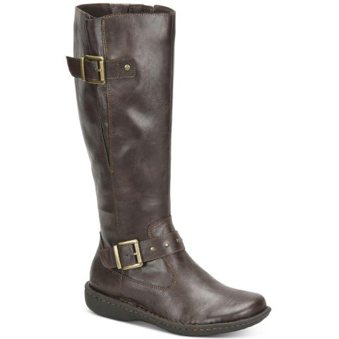 Austin Solid Buckle Riding Boots