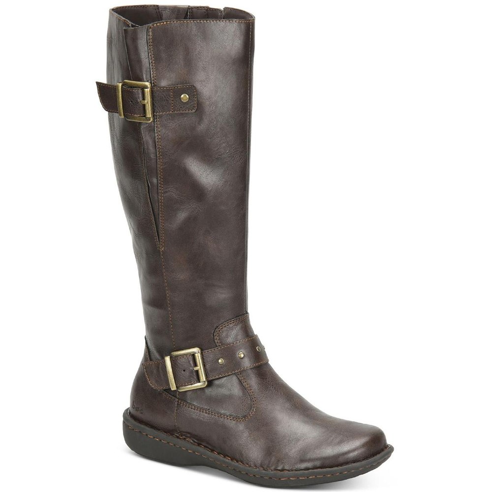 Austin Solid Buckle Riding Boots