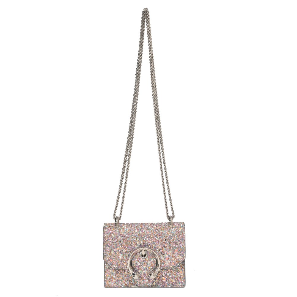 Jimmy Choo Mini Paris Glow In The Dark Bag In Multicolor Glitter 7766494216252