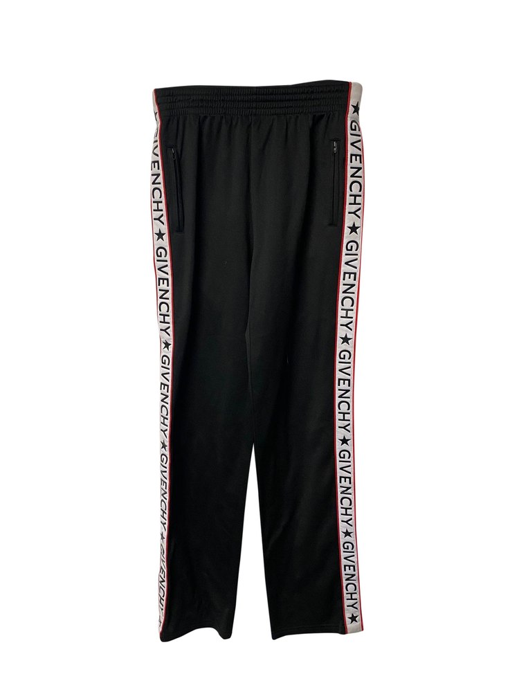 Givenchy Logo Tape Track Pants in Black Polyester 7766499655740
