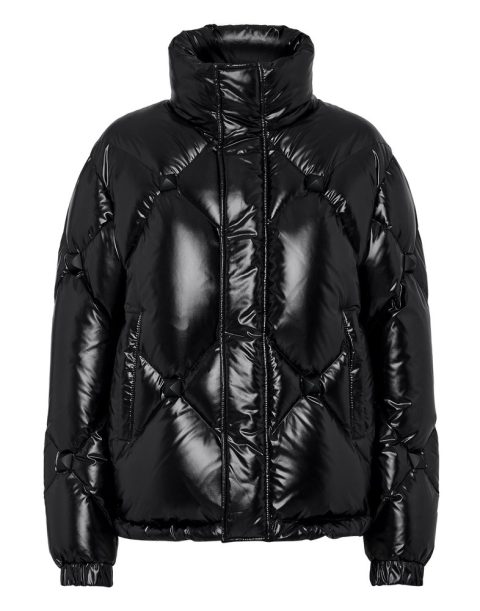 Short Puffer Jacket Nylon Rubber Matt 7676516139068