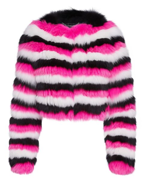 Fur Coat Short Stripes 7676515123260