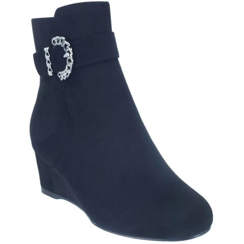Gandan Microsuede Buckle Ankle Boots