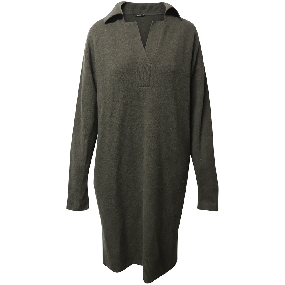 Joseph Oversized Knit Dress in Dark Green Wool 7766502834236